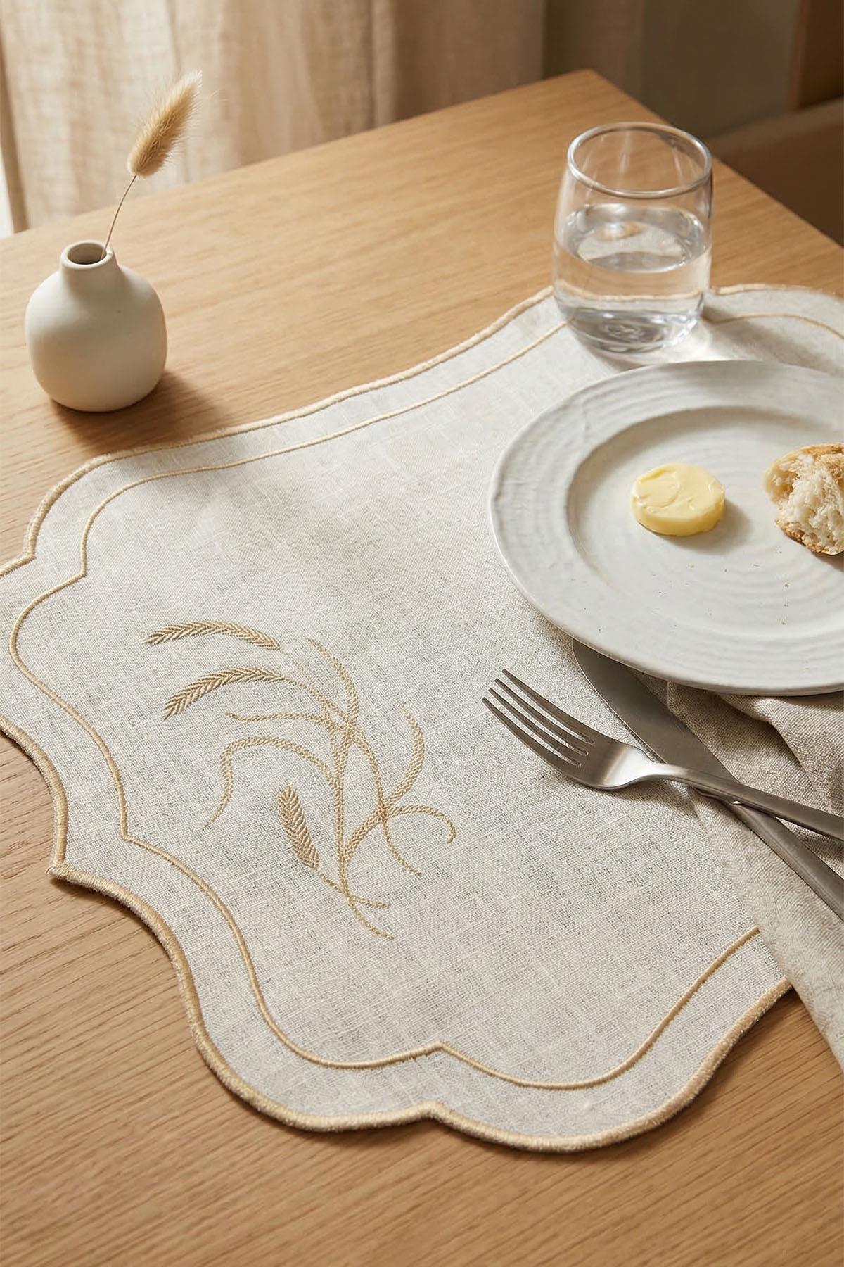 Tovaglietta Americana Antimacchia con Ricamo a Spiga (35 x 50 cm)