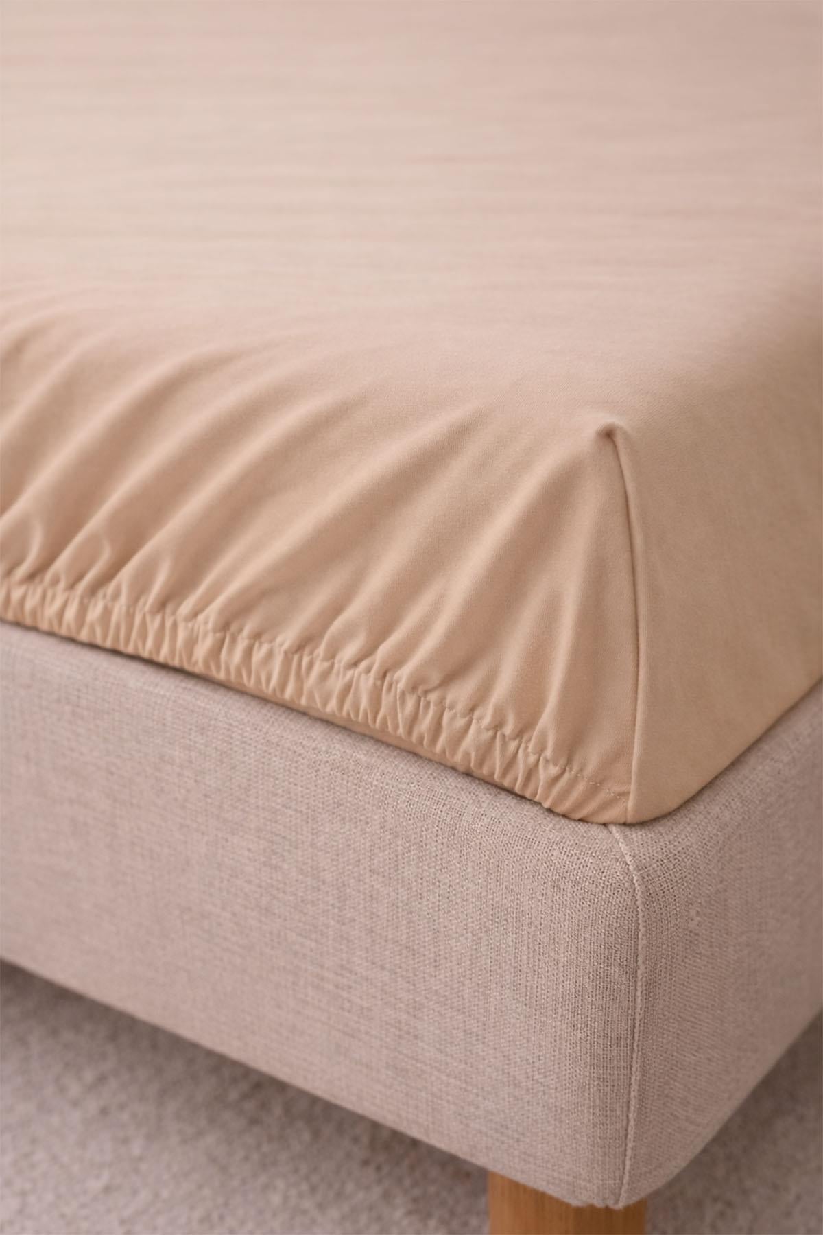 Lenzuolo con angoli elasticizzati matrimoniale super king size in raso di cotone basic (200 x 200 cm)