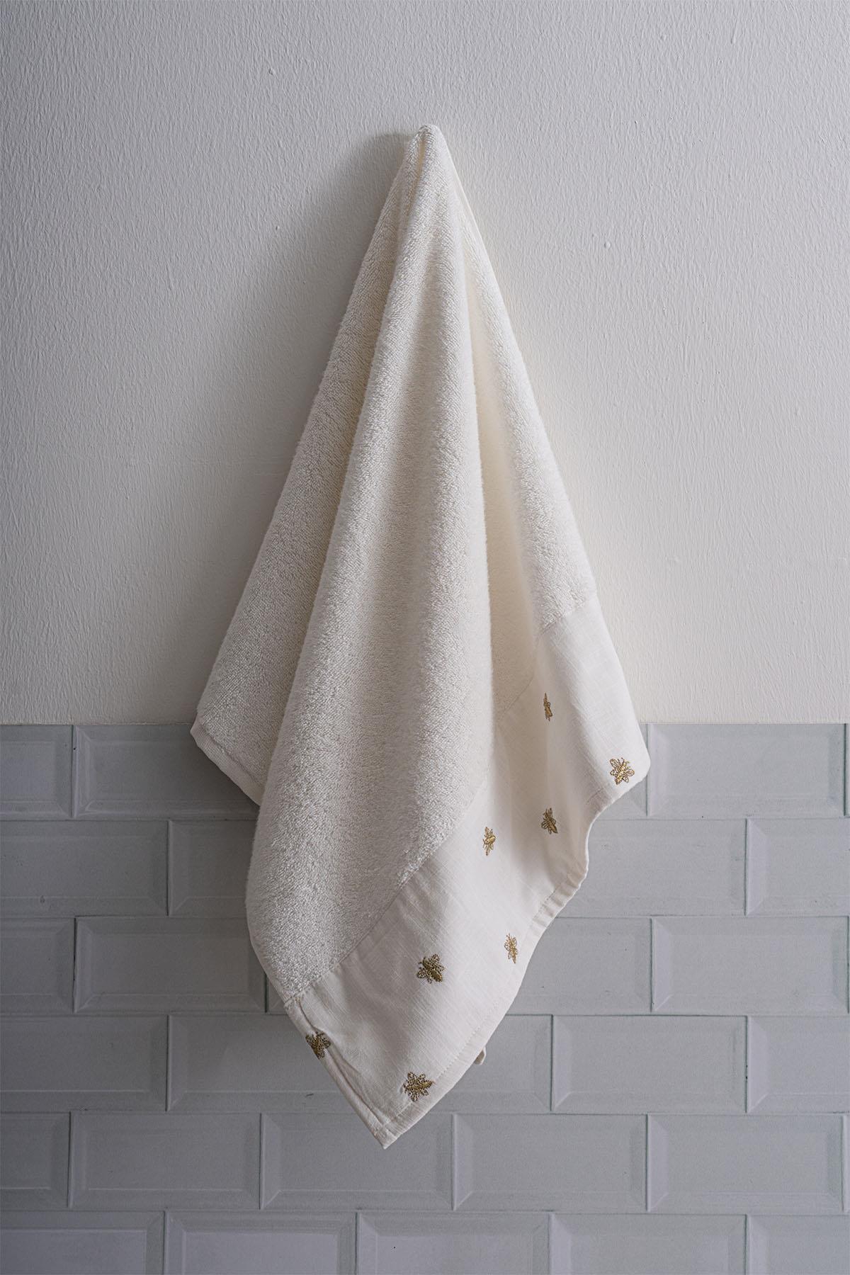 Asciugamano da bagno Bee Life con ricamo ape (90 x 150 cm)