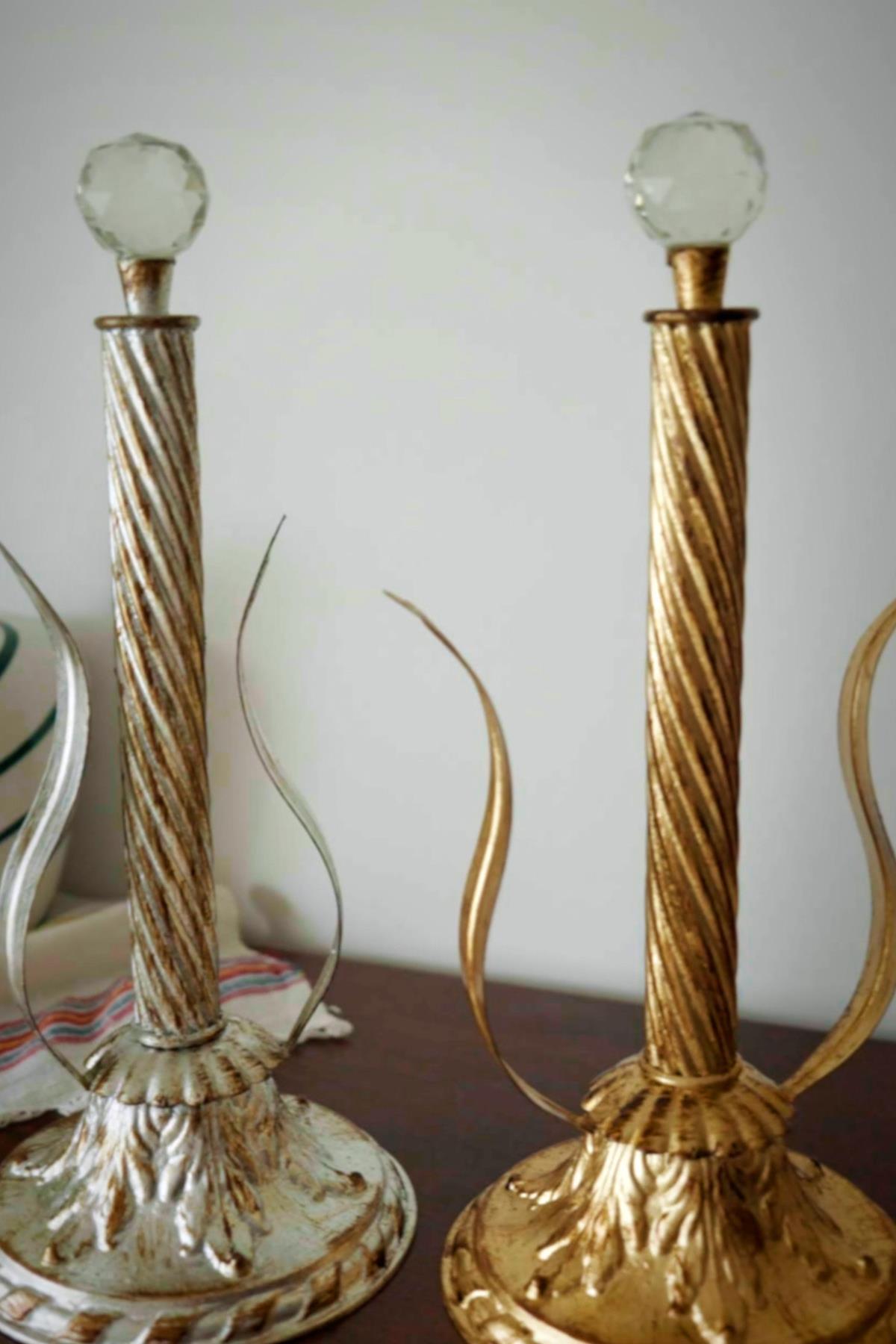 Crystal Gold Leaf Detailed Paper Towel Holder - Nazik Home - Value for My Home!