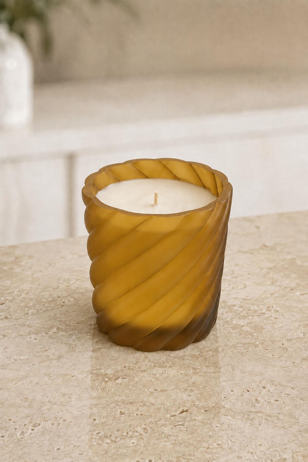 Candela a colonna Devin Amber (10 cm)