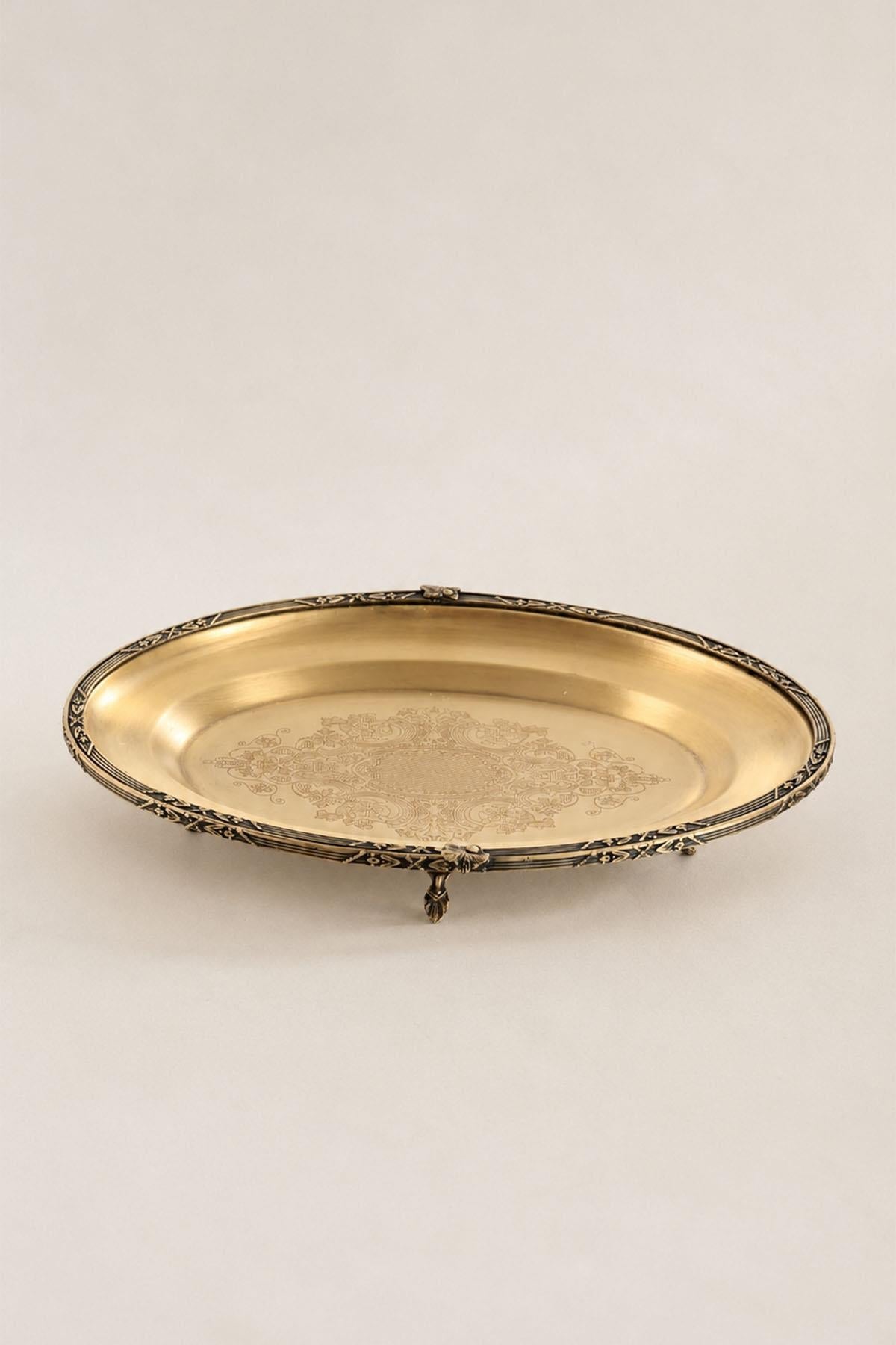 Vassoio ovale da portata Kessa con dettagli antichi (38 cm)