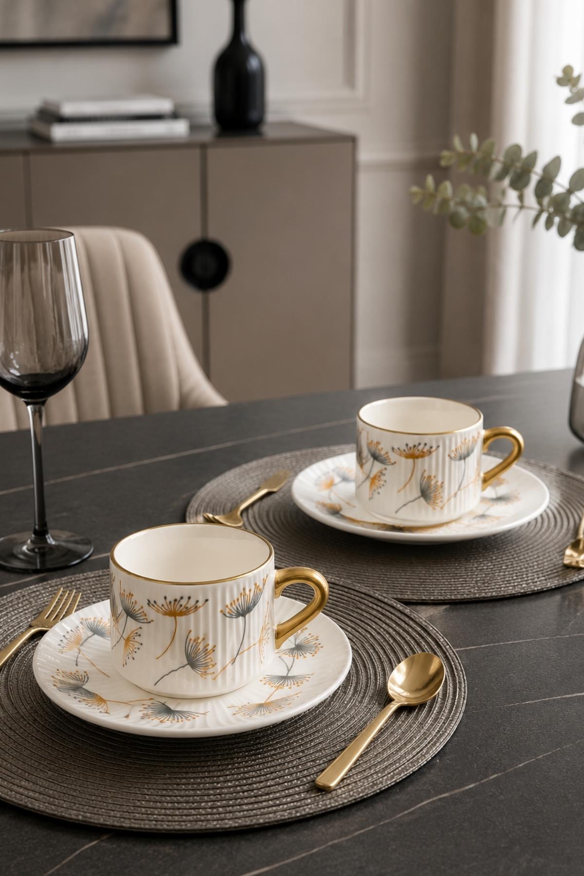 Set di 2 Tazzine da Caffè Premium Golden Whisper