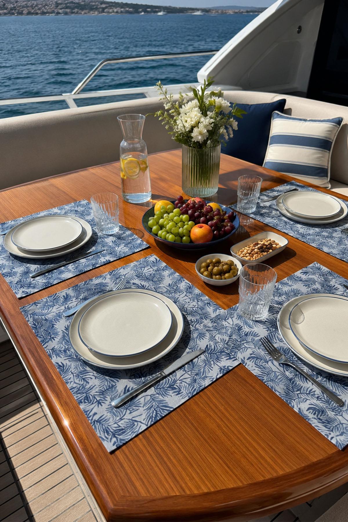 Set 4 Tovagliette Americane Antimacchia e Antiscivolo (35 x 45 cm)