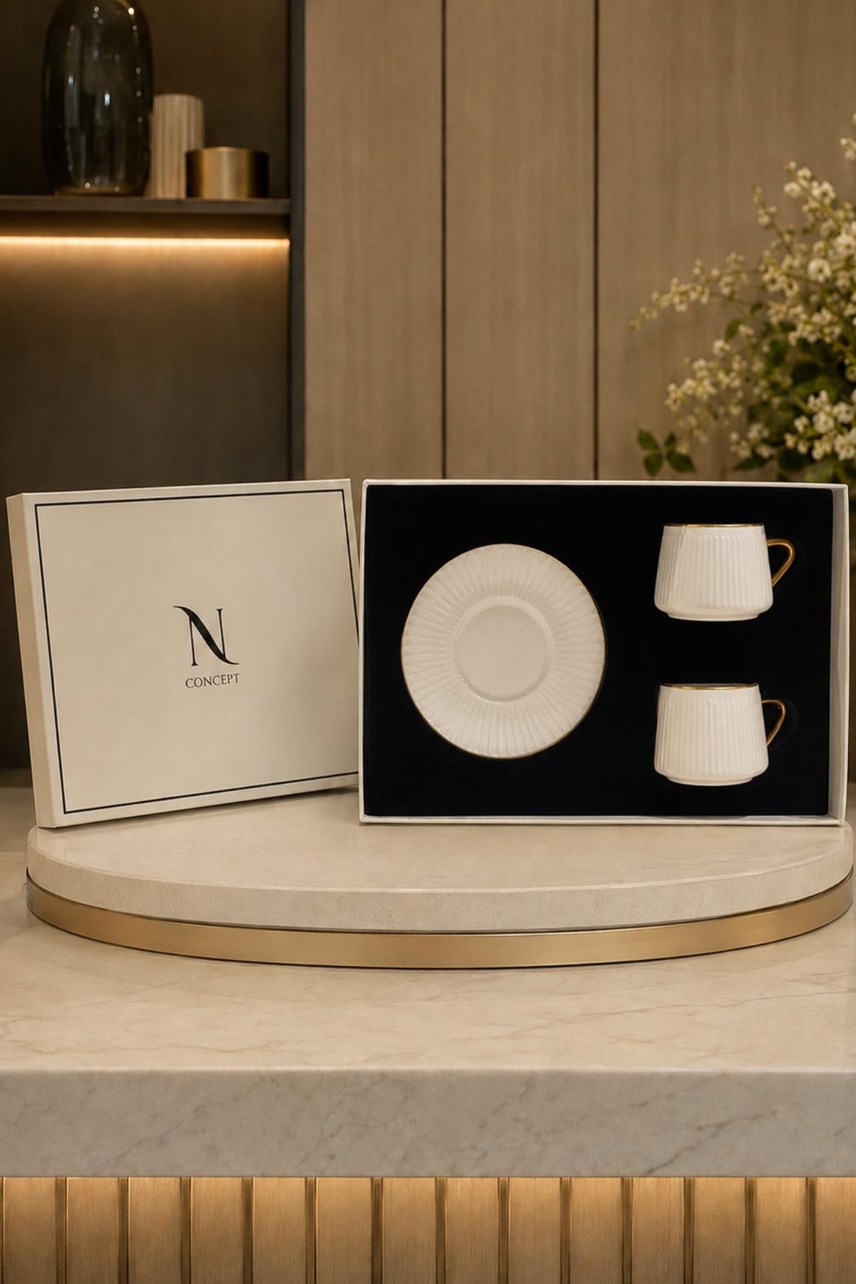 Pure Gold 2-piece Premium Coffee Cup Set