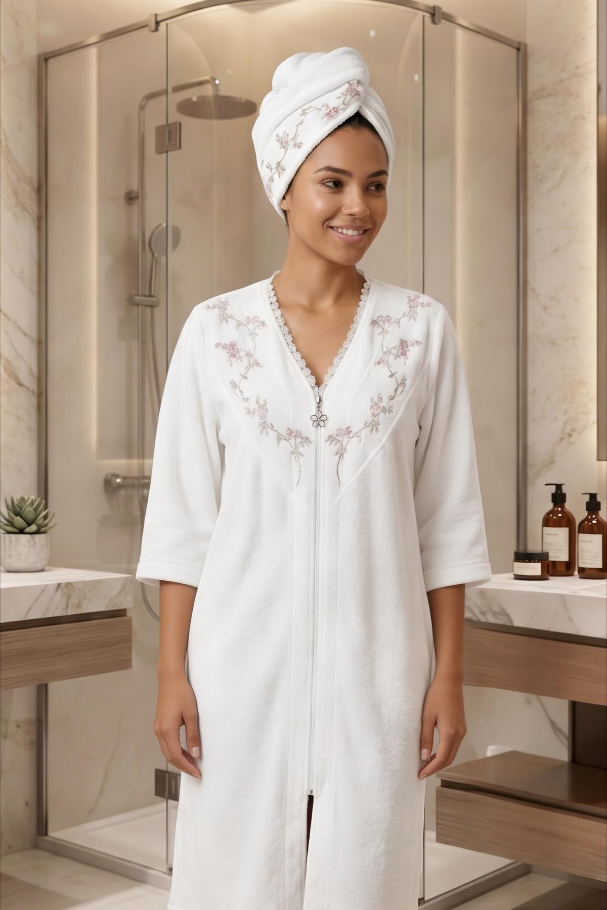 Set accappatoio da donna Stella in 100% cotone