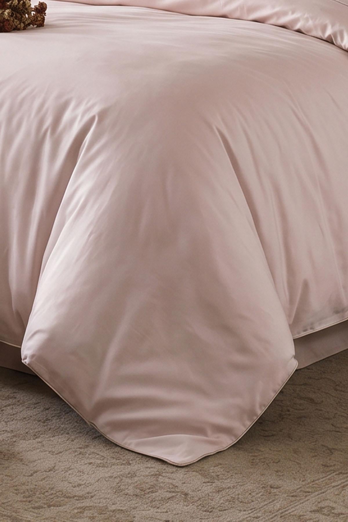Set copripiumino Alix in raso di cotone con bordino, misura Super King Size, 6 pezzi.