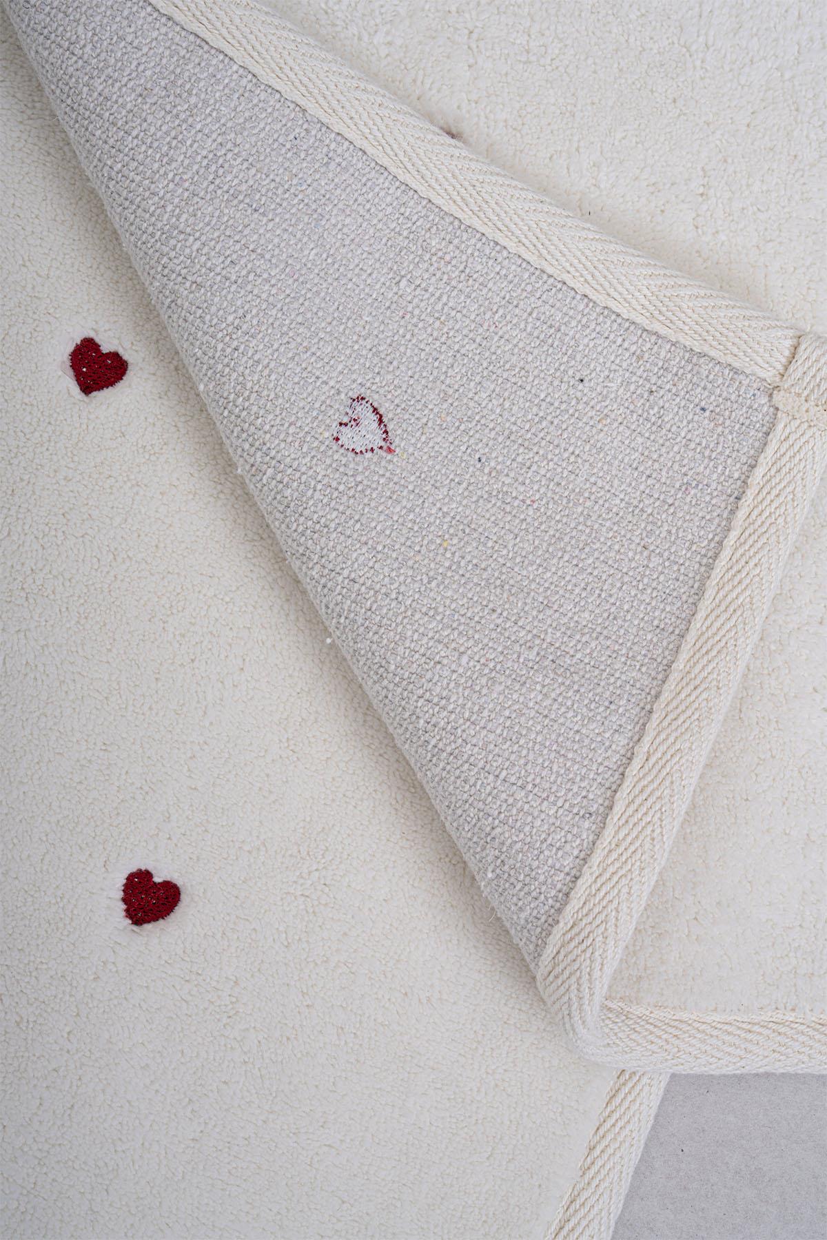 Set di 2 tappetini Amore con ricamo a cuore (60 x 100 cm)