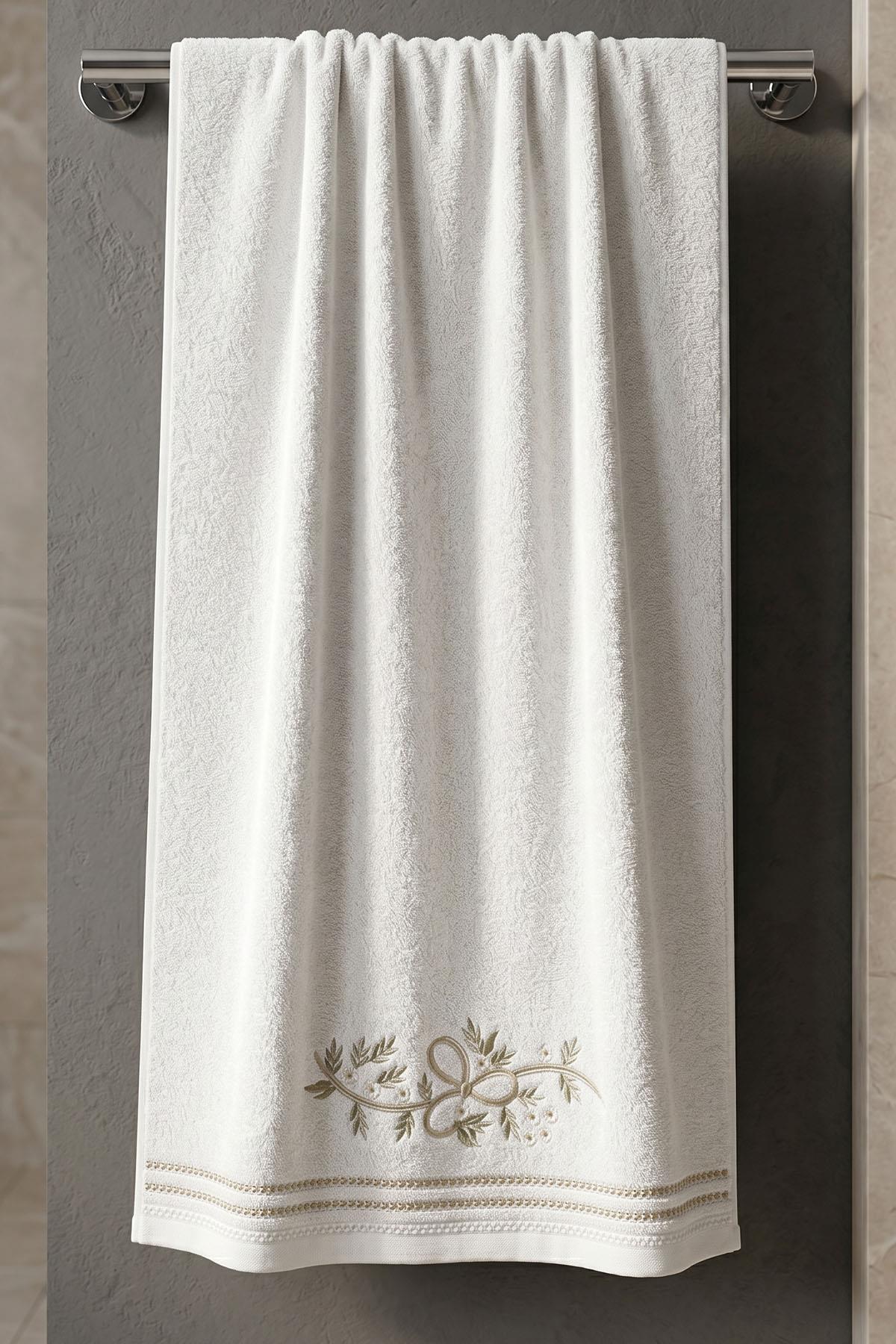 Asciugamano da bagno ricamato Begonvil (90 x 150 cm)