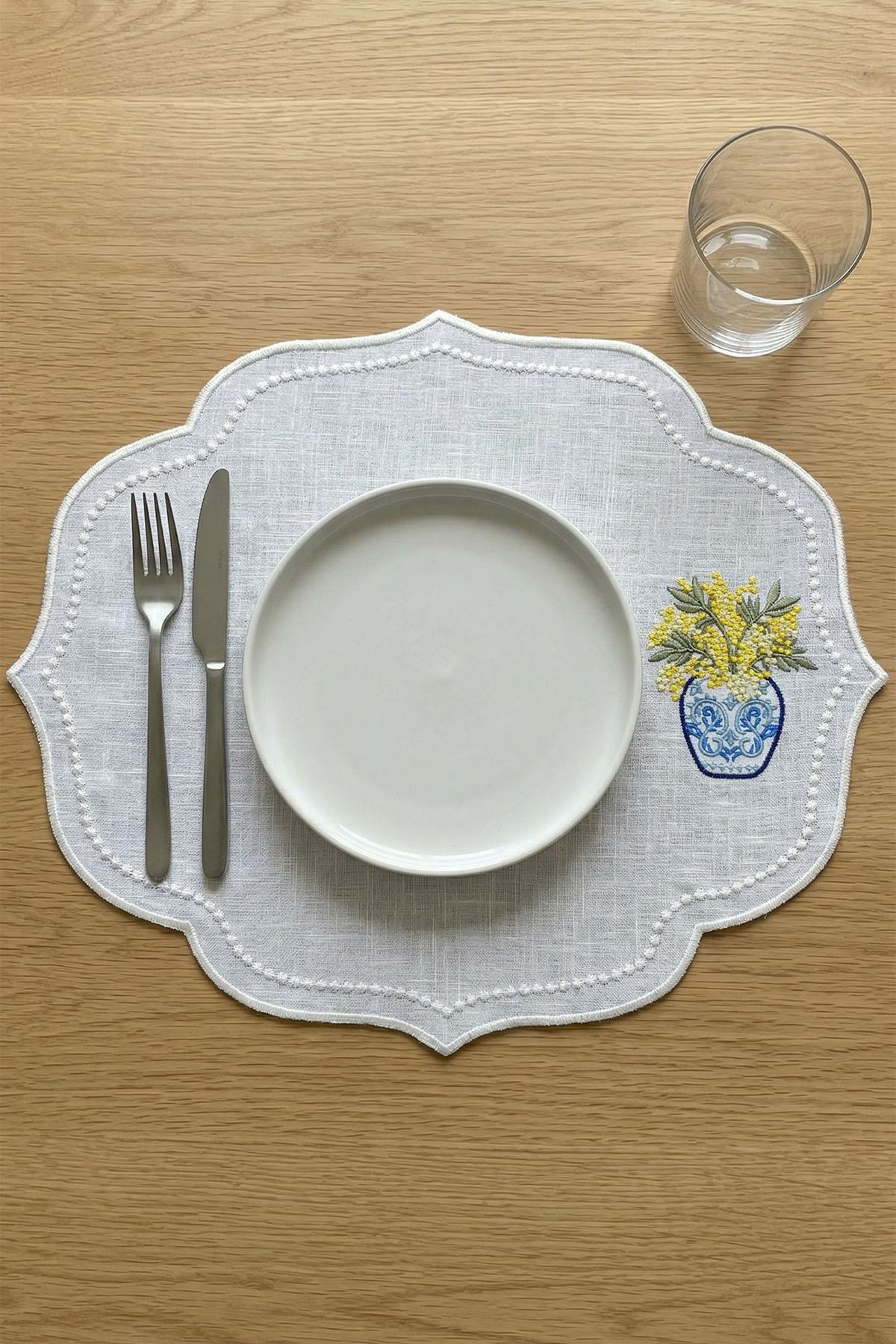 Tovaglietta Americana Antimacchia con Motivi a Piastrelle (35 x 50 cm)