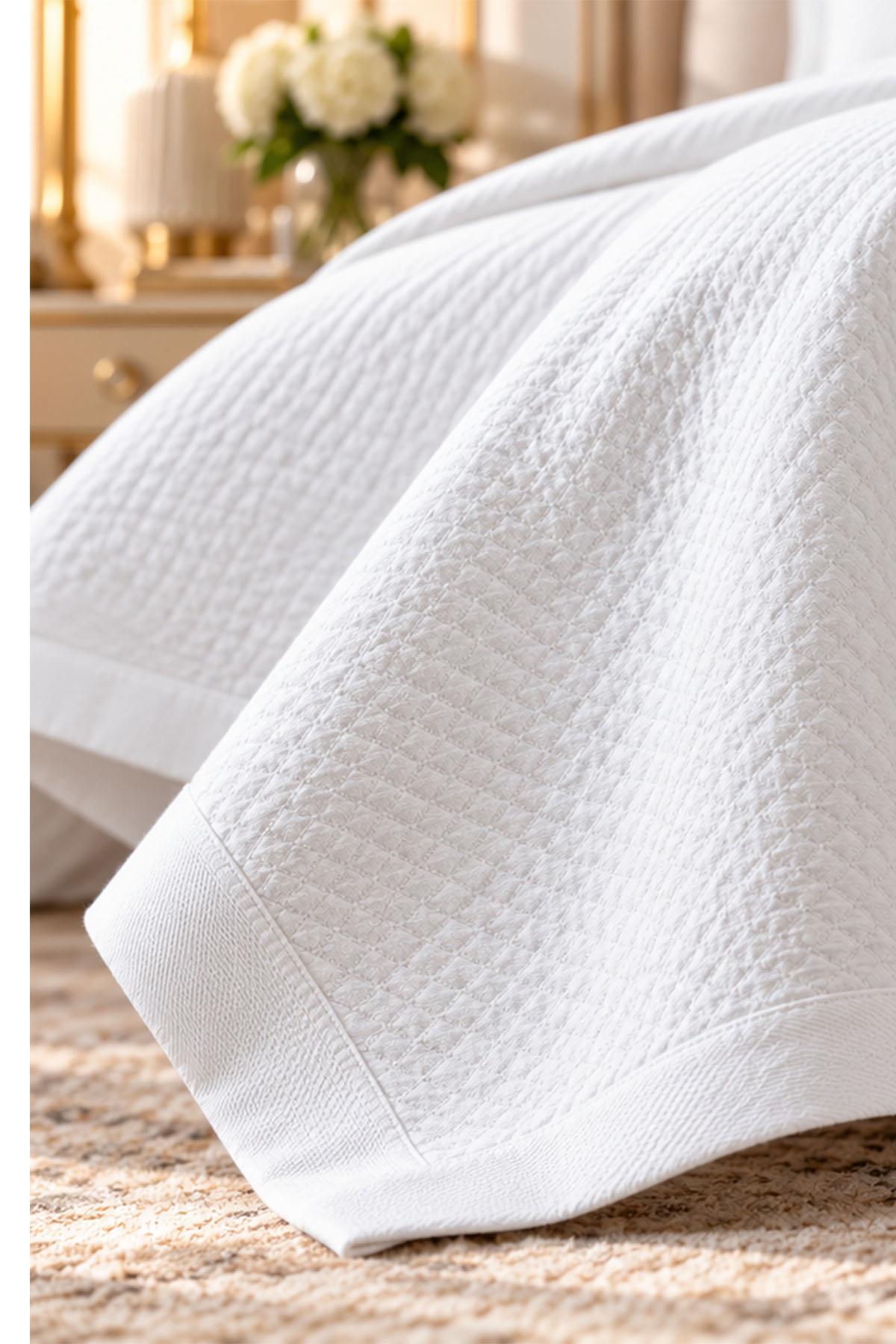 Set copriletto matrimoniale Como in 100% cotone.
