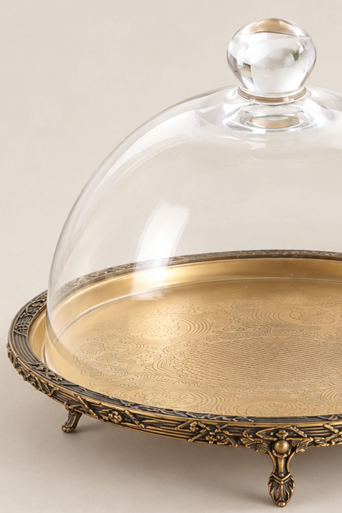 Kessa Antique Detail Lidded Jar Serving Tray (30 cm)