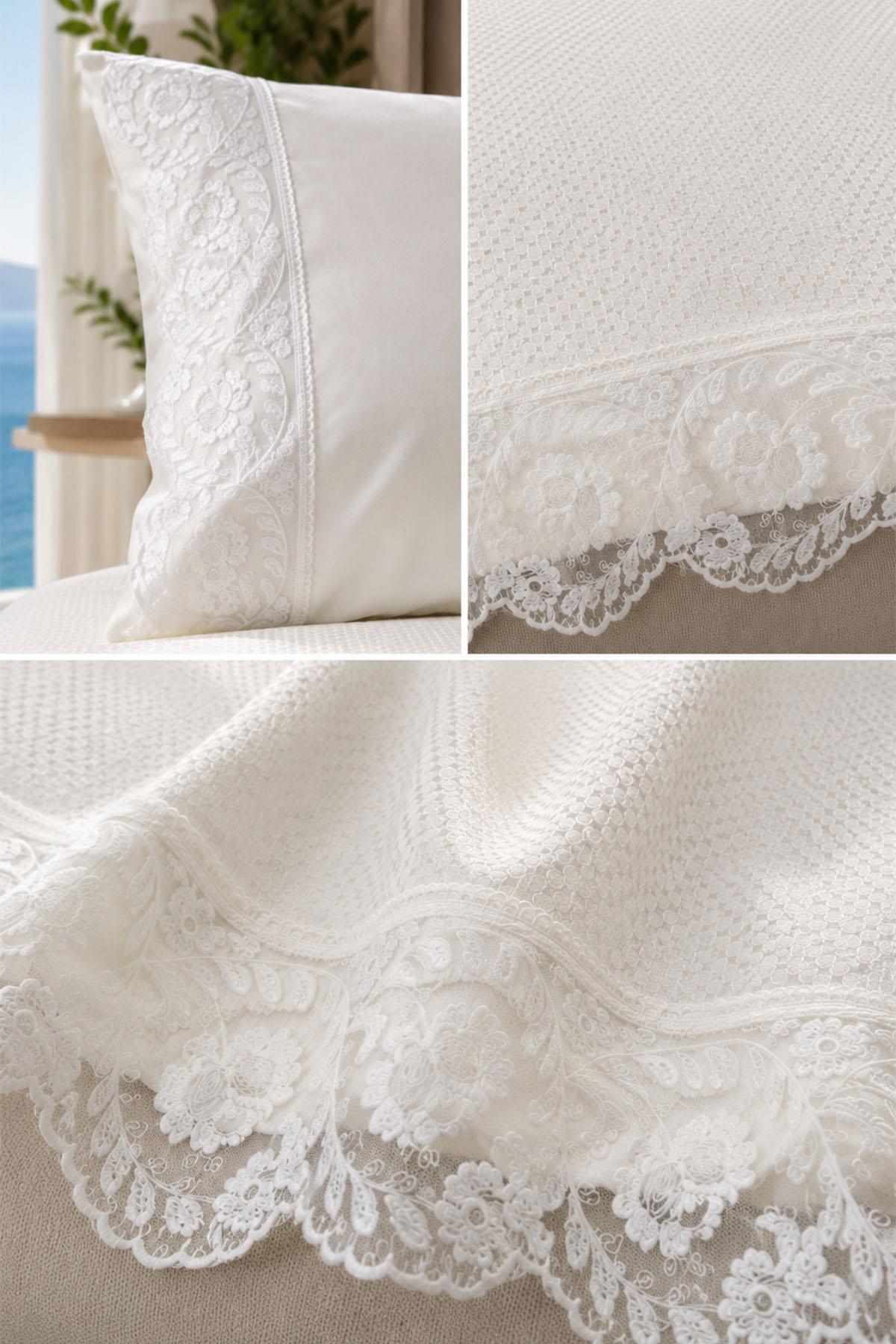 Set copriletto matrimoniale 4 pezzi Dolce Dantelli