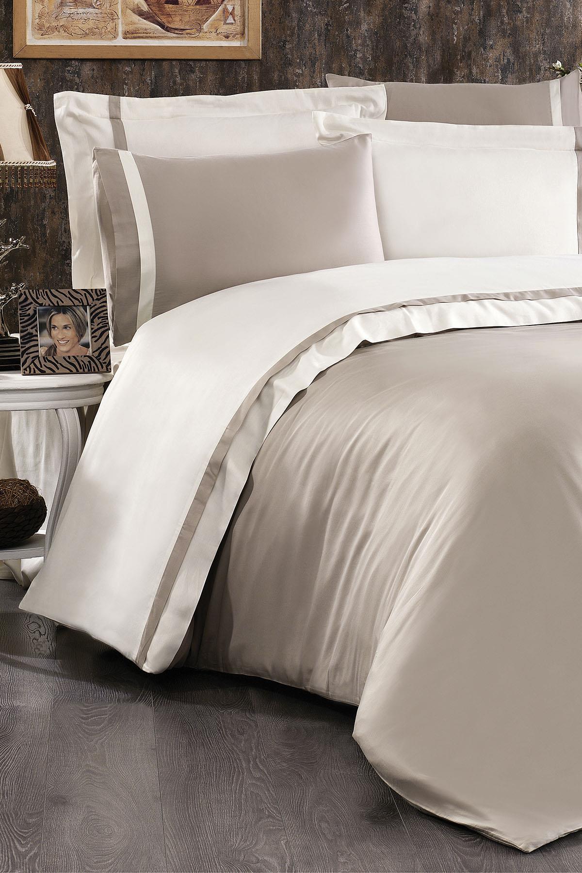 Set copripiumino Elite Super King Size da 6 pezzi in raso di cotone 100%