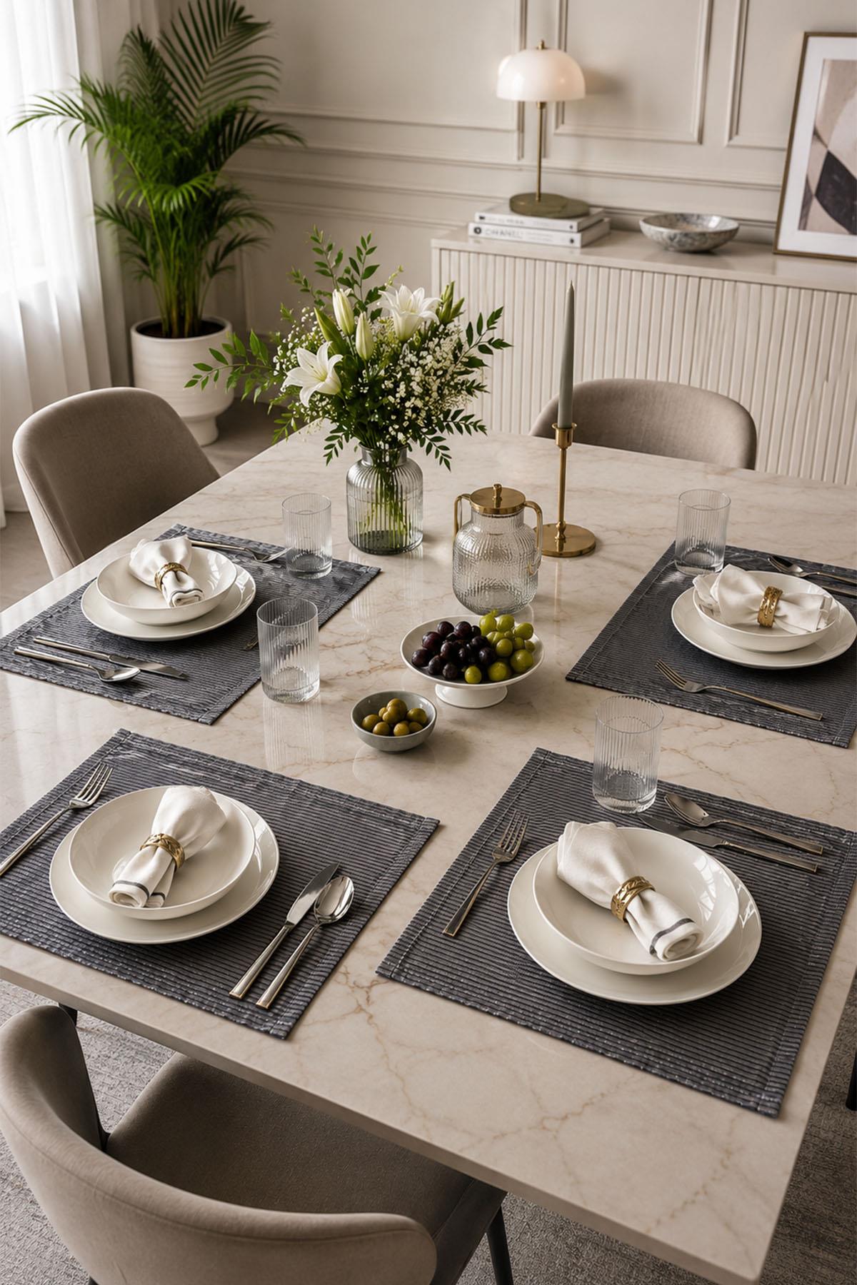 Set di 4 tovagliette americane Loris Leke Tutmaz Dertsiz (35 x 50 cm)