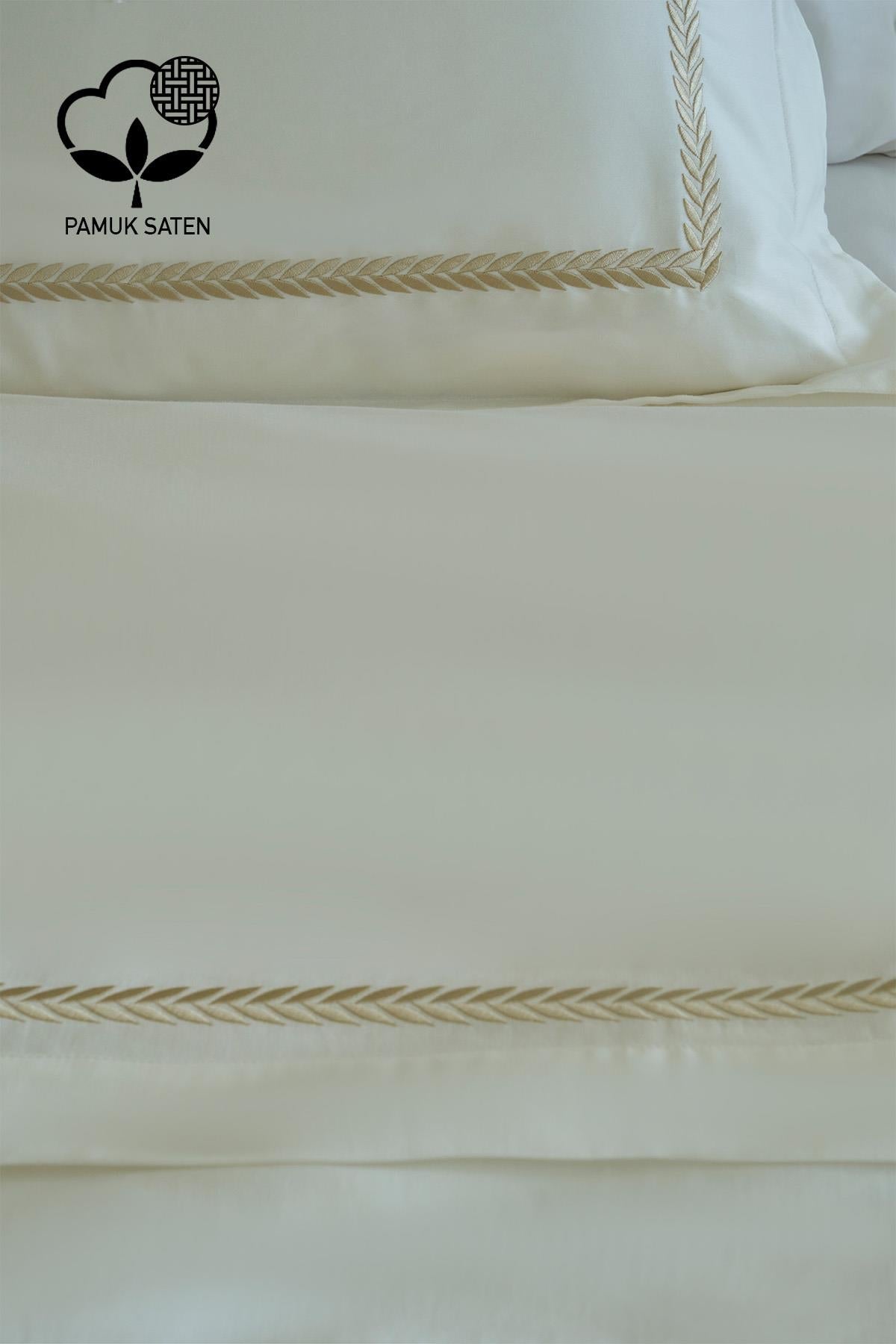 Olimpos Embroidered Cotton Satin Super King Size 6-Piece Duvet Cover Set