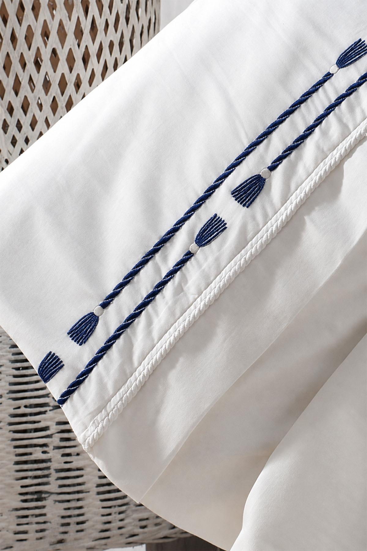 Roman Embroidered Cotton Satin Super King Size 6-Piece Bedding Set