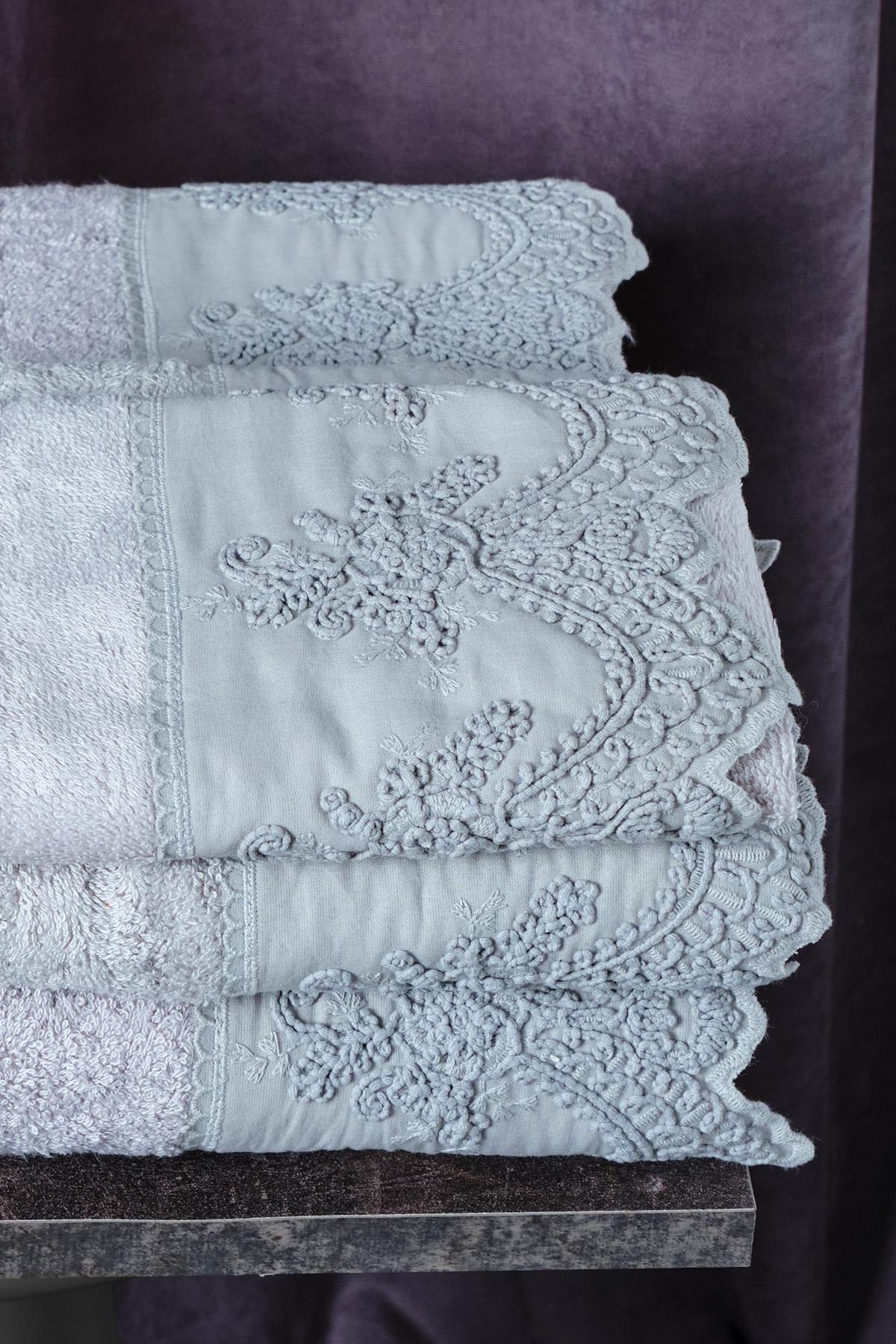 Asciugamano da viso con ricamo Tual (30 x 50 cm)