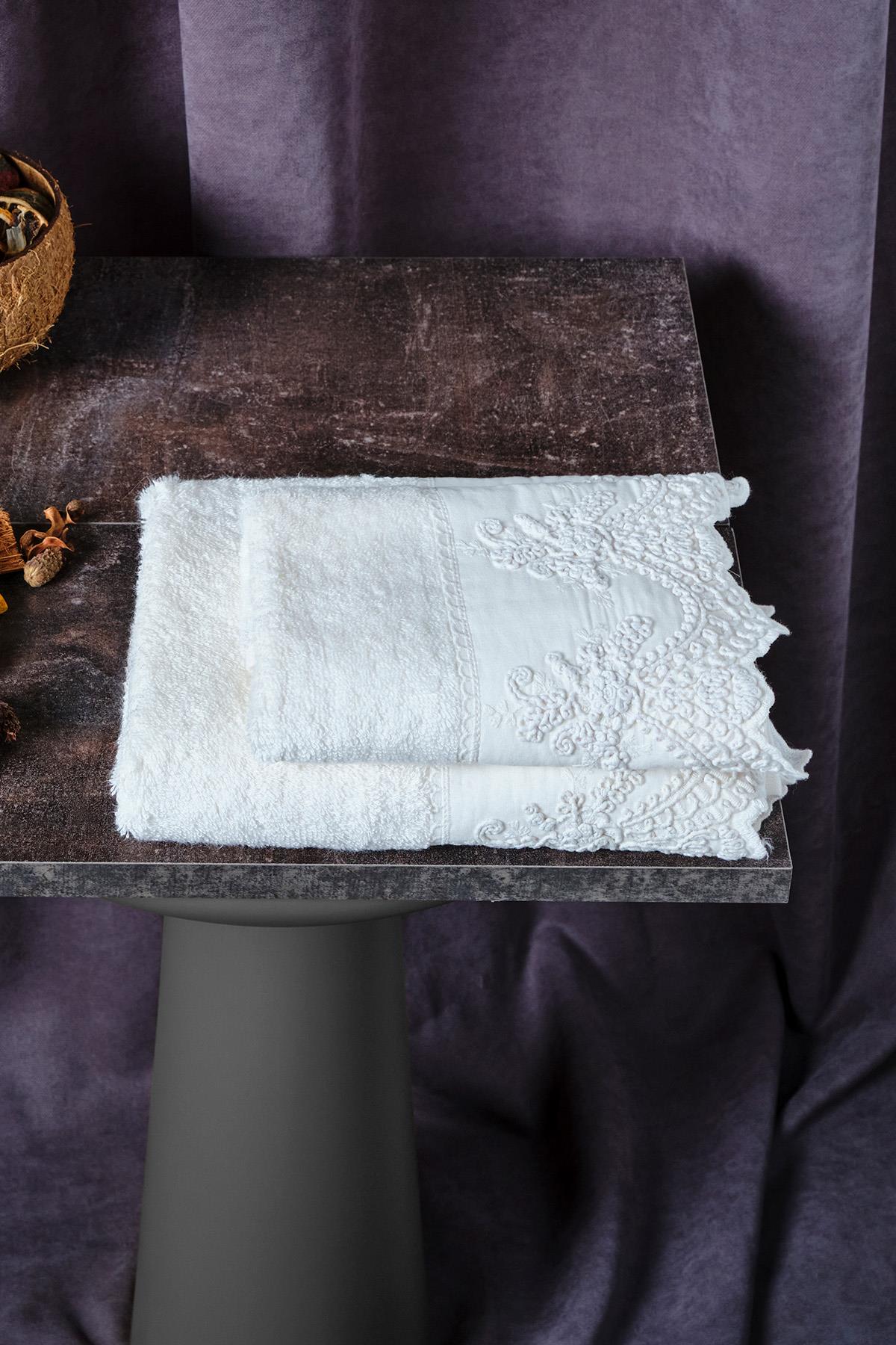 Asciugamano da viso con ricamo Tual (30 x 50 cm)